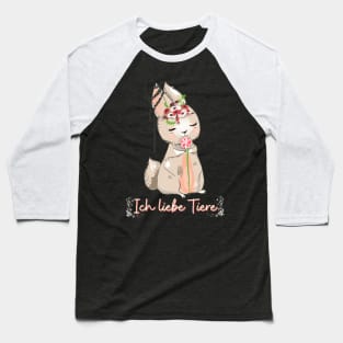 Hase Schleife Liebe Tiere Prinzessin Blumen Süß Baseball T-Shirt